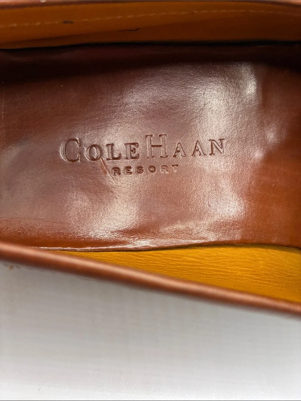 COLE HAAN MENS LEATHER WOAVEN CASUAL/ FORMAL TOSSEL DESIGN LOAFER